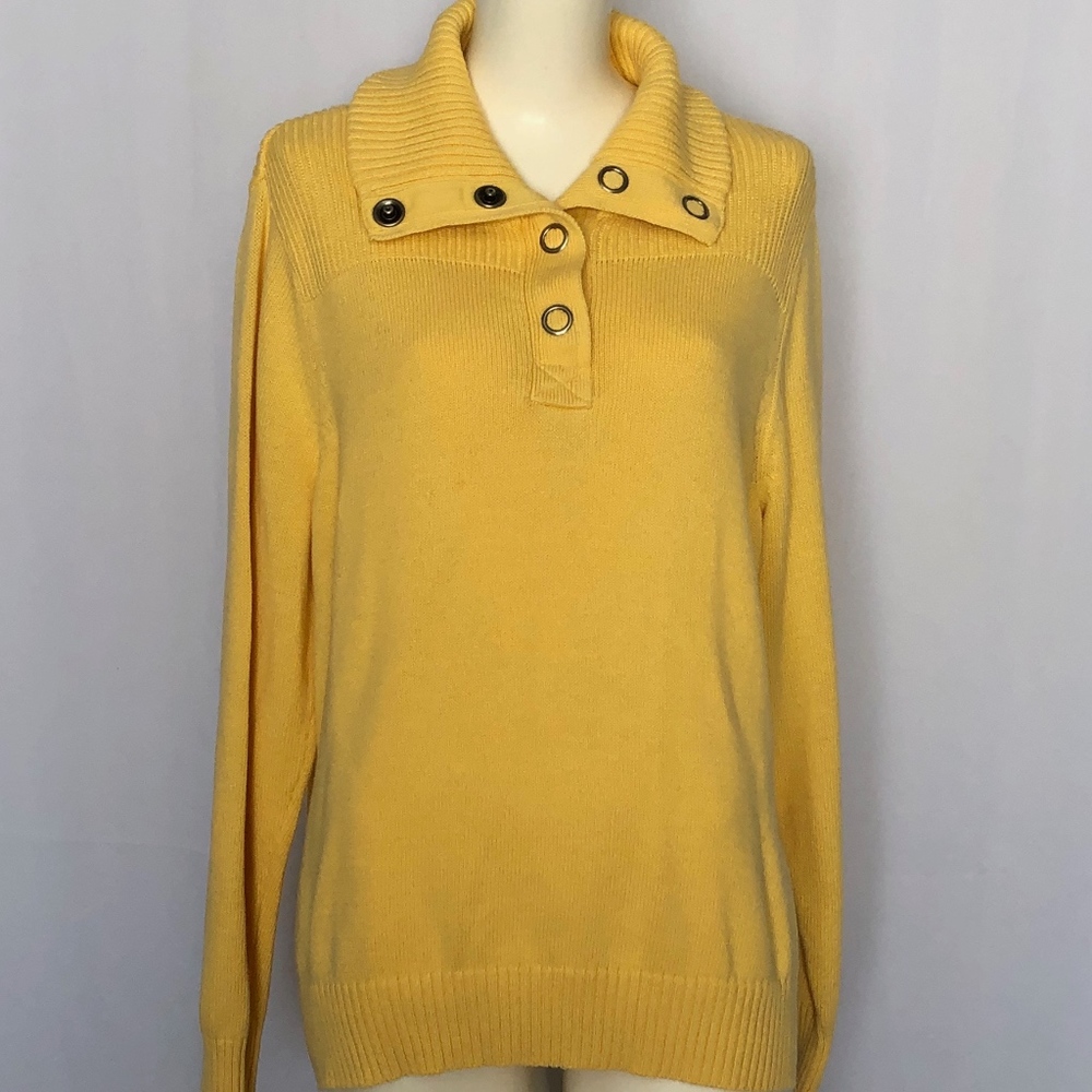 Studio Works Yellow Pullover Knit Sweater 2X E438